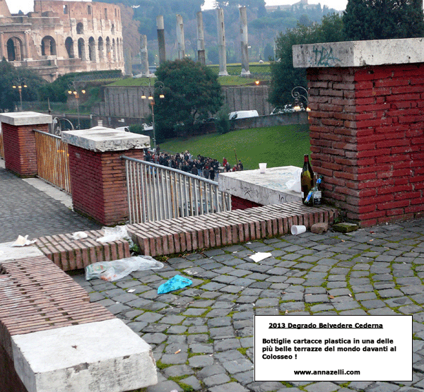 2013 degrado Belvedere Cederna Roma