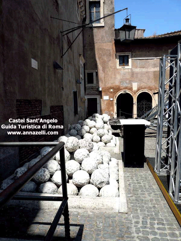palle di cannone a castel sant'angelo roma