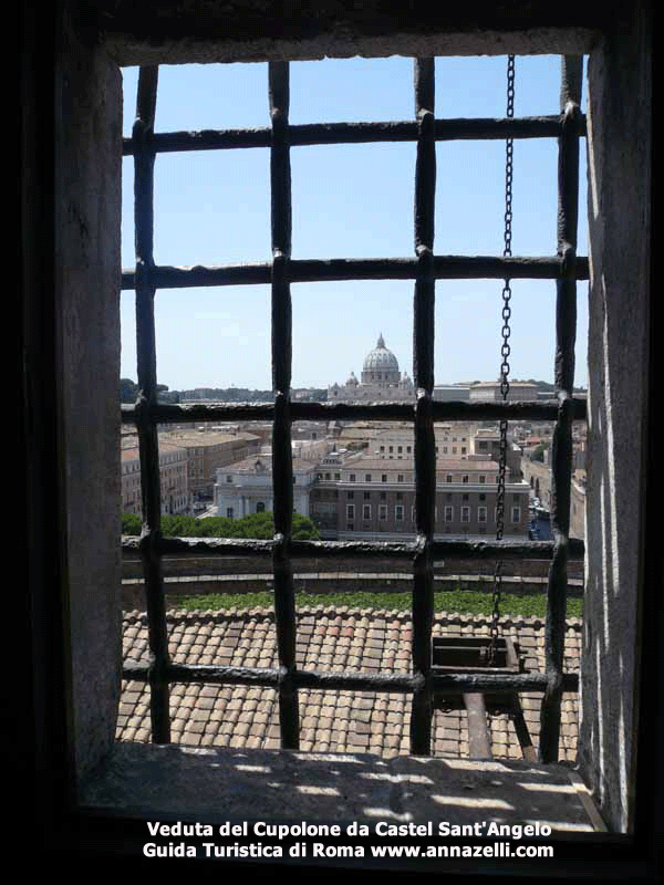 veduta del cupolone da castel sant'angelo roma