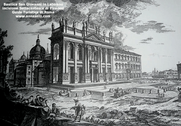 Basilica di San Giovanni in Laterano Roma (incisione di Piranesi)