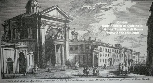 CHIESA SANT'ANDREA AL QUIRINALE ROMA (INCISIONE)