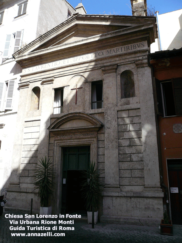 Chiesa San Lorenzo in Fonte via Urbana Rione Monti Roma