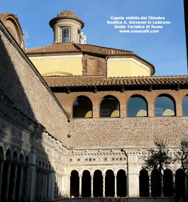 Cupola visibile dal Chostro San Giovanni in Laterano Roma