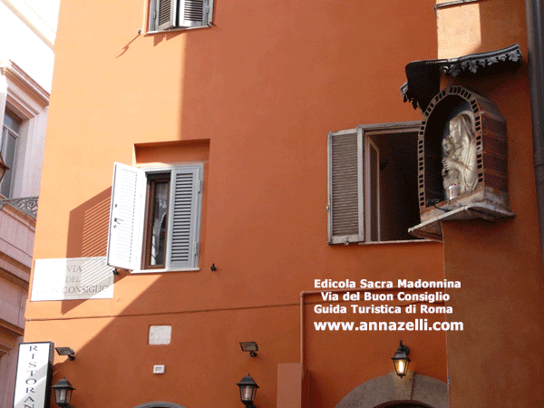 EDICOLA SACRA MADONNINA VIA DEL BUON CONSIGLIO ROMA