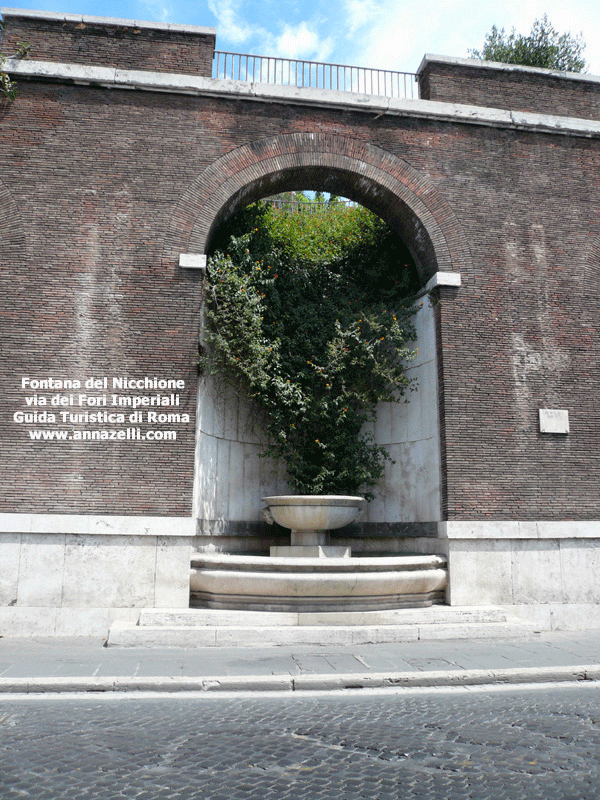 FONTANA DEL NICCHIONE VIA DEI FORI IMPERIALI ROMA