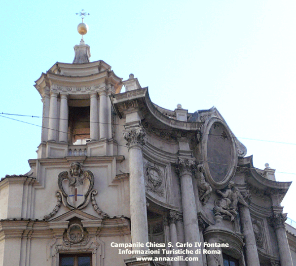 FOTO CAMPANILE CHIESA SAN CARLO DELLE QUATTRO FONTANE