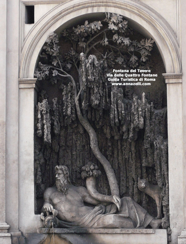FOTO FONTANA DEL TEVERE VIA DELLE QUATTRO FONTANE ROMA