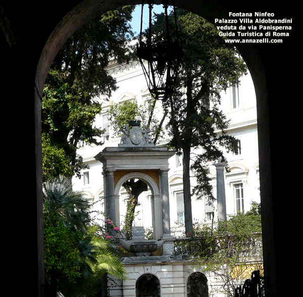 FOTO FONTANA NINFEO PALAZZO VILLA ALDOBRANDINI VIA PANISPERNA ROMA