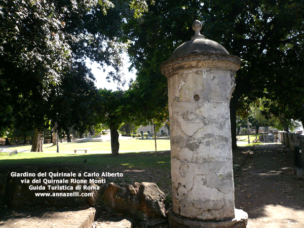 FOTO GIARDINO A CARLO ALBERTO VIA DEL QUIRINALE ROMA