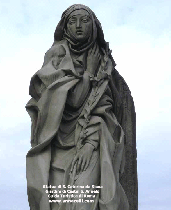 STATUA DI SANTA CATERINA DA SIENA ROMA