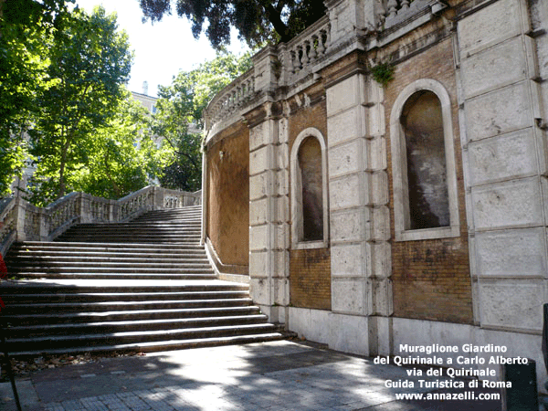 FOTO MURAGLIONE GIARDINO CARLO ALBERTO VIA DEL QUIRINALE ROMA