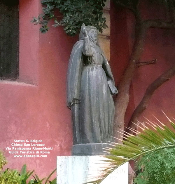 FOTO STATUA SANTA BRIGIDA VIA PANISPERNA ROMA