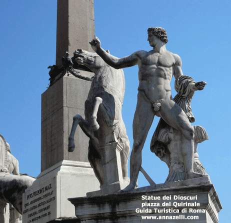 FOTO STATUE DEI DIOSCURI PIAZZA DEL QUIRINALE ROMA