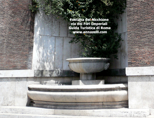 Fontana del Nicchione via dei Fori Imperiali Roma