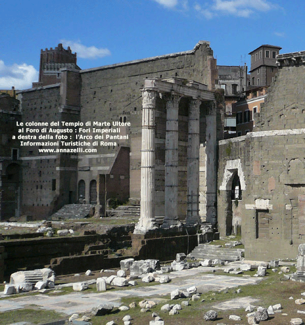 Foto del Tempio di Marte Ultore Foro di Augusto Fori Imperiali Roma