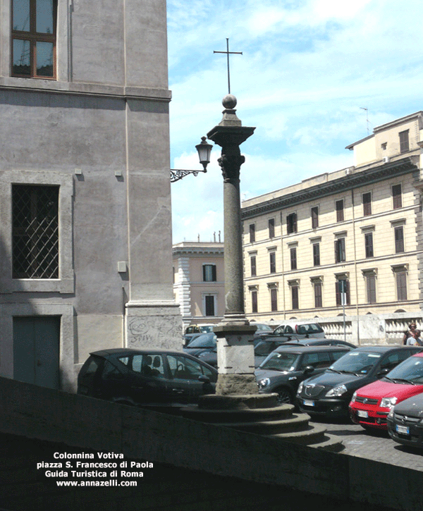 Foto colonnona votiva piazza San Francesco di Paola Roma