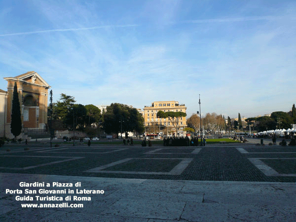 Giardini davanti alla Basilica di San Giovanni in Laterano Roma
