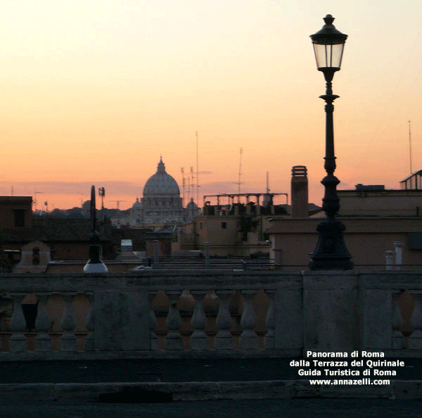 Il panorama di Roma da piazza del Quirinale