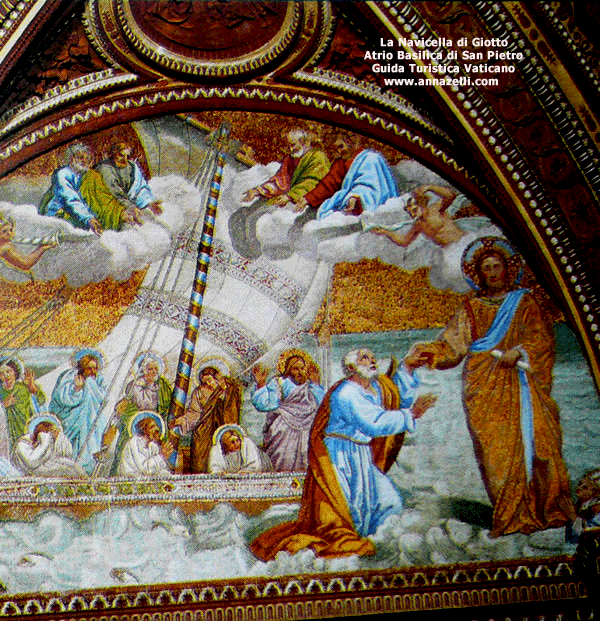 LA NAVICELLA DI GIOTTO ATRIO BASILICA DI SAN PIETRO ROMA