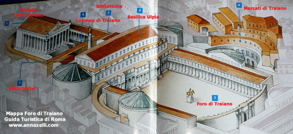 MAPPA FORO DI TRAIANO ROMA