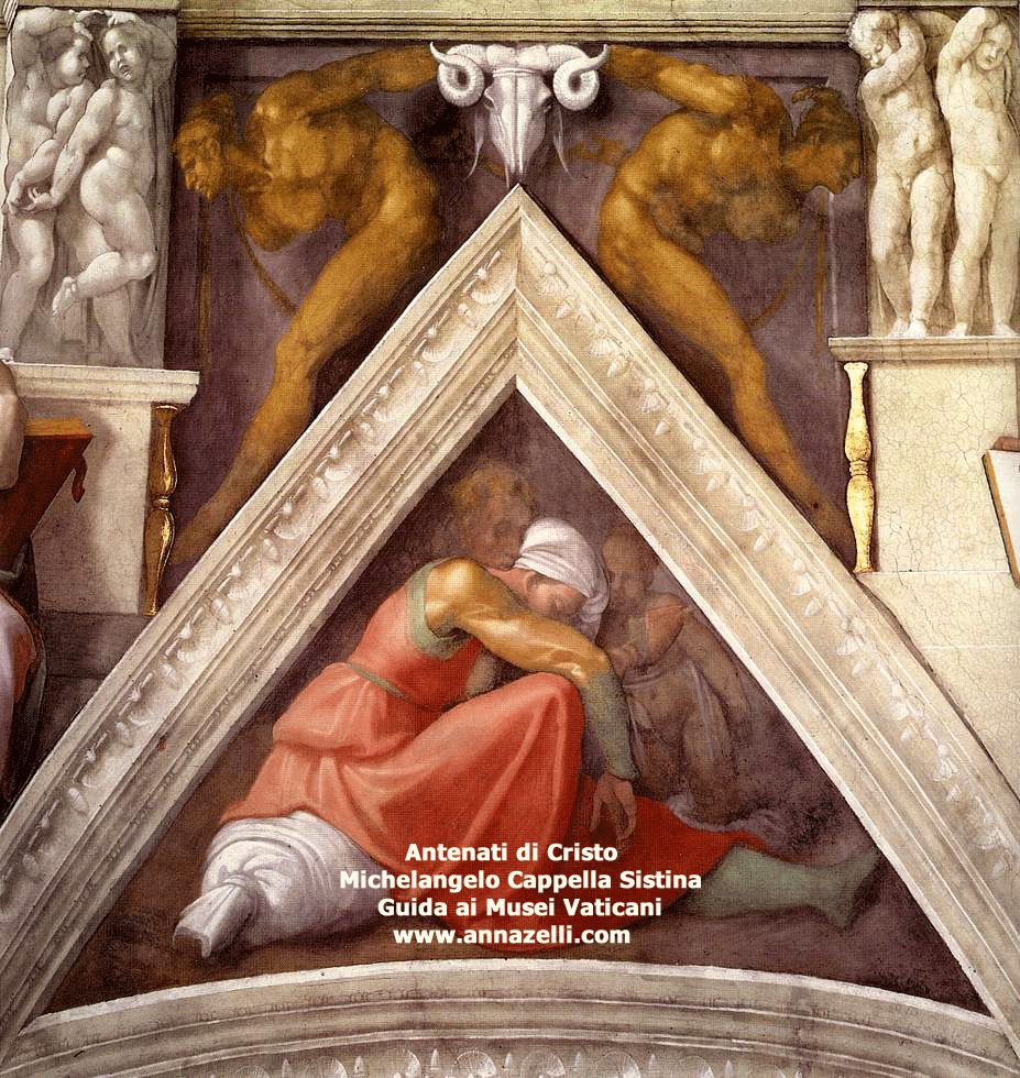 michelangelo antenati di cristo Cappella Sistina (Musei Vaticani)