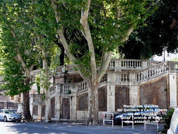 Muraglione al Giardino del Quirinale via Piacenza Roma