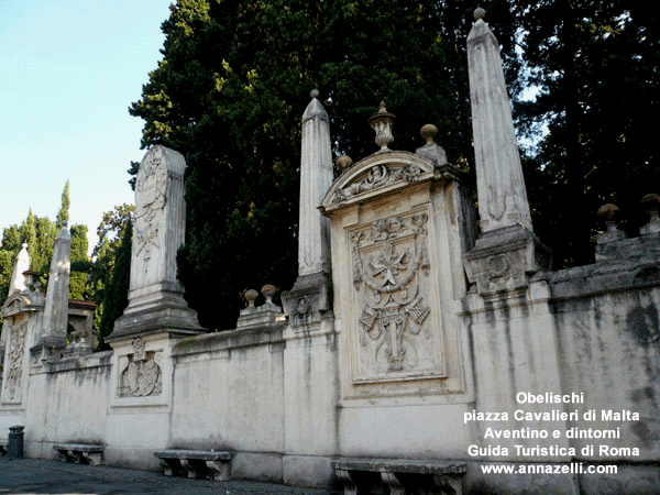 OBELISCHI DI PIAZZA DEI CAVALIERI DI MALTA AVENTINO E DINTORNI (ROMA)