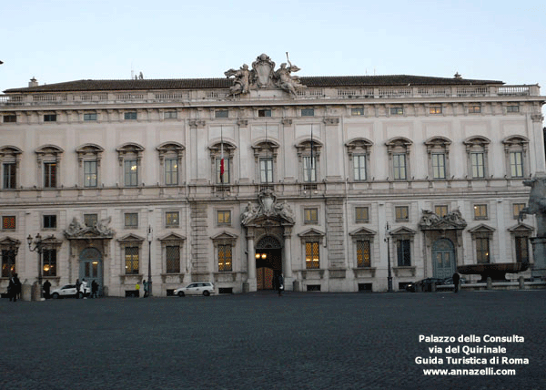PALAZZO DEL CONSULTA VIA DEL QUIRINALE (ROMA)