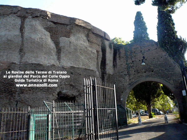 PARCO DEL COLLE OPPIO LE ROVINE DELLE TERME DI TRAIANO ROMA