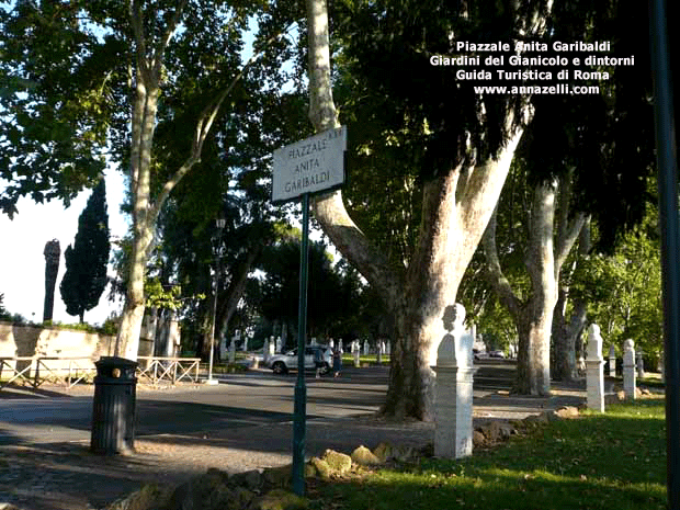 PIAZZALE ANITA GARIBALDI GIARDINI DEL GIANICOLO E DINTORNI ROMA