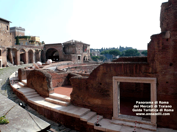 Panorama di Roma ai Mercati di Traiano