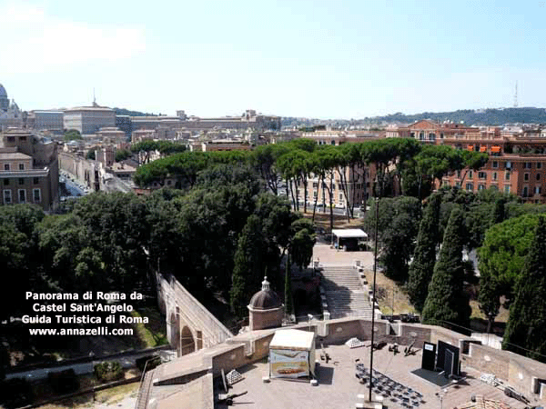 panorama di Roma da Castel Sant'Angelo