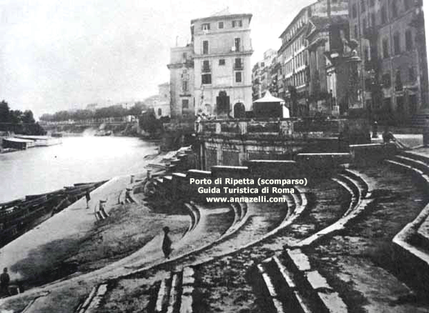 Porto di Ripetta scomparso Roma foto del 1890