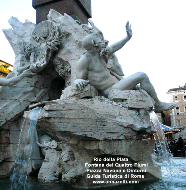 Rio della Plata fontana Quattro Fiumi Roma piazza Navona e dintorni