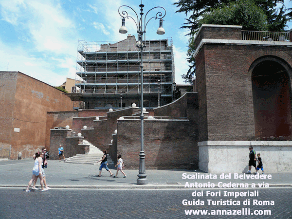 SCALINATA BELVEDERE ANTONIO CEDERNA A ROMA