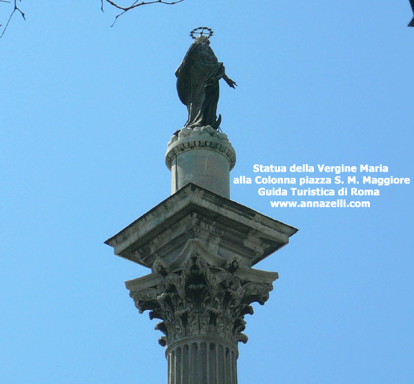 STATUA DELLA VERGINE MARIA PIAZZA S. M. MAGGIORE ROMA