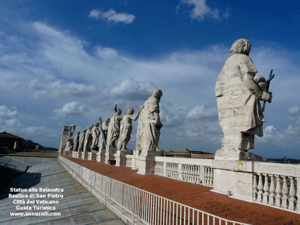 STATUE ALLA BALAUSTRA DELLA BASILICA DI SAN PIETRO VATICANO
