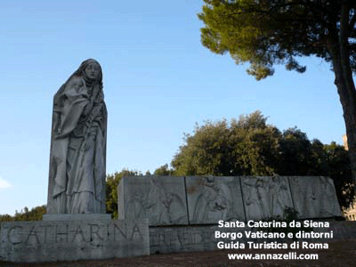 Santa Caterina da Siena gruppo marmoreo Borgo Vaticano e dintorni (Roma)