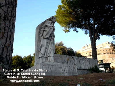 Statua di S. Caterina da Siena a Castel Sant'Angelo Roma