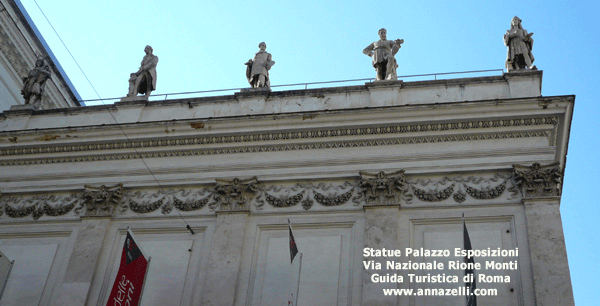 Statue Palazzo Esposizioni via Nazionale Roma