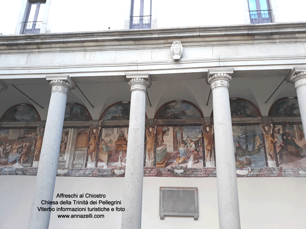AFFRESCHI AL CHIOSTRO CHIESA DELLA TRINITA' DEI PELLEGRINI INFO FOTO