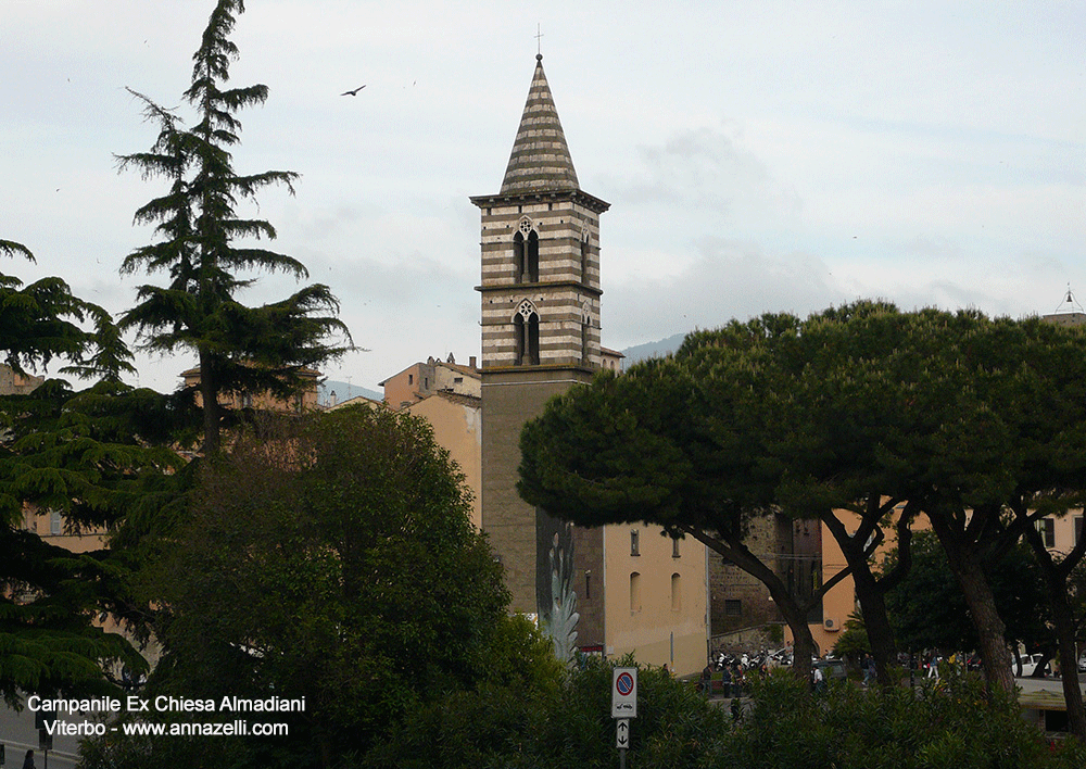 campanile ex chiesa degli almadiani piazza dei caduti viterbo centro storico