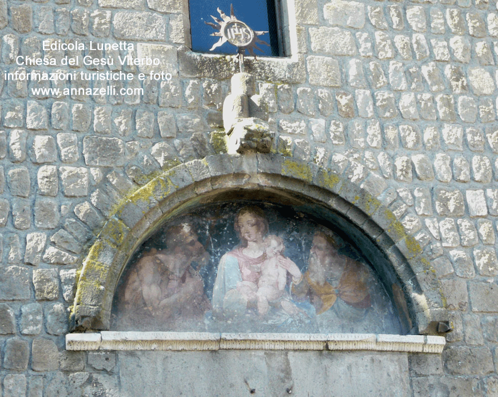 FOTO EDICOLA SACRA LUNETTA CHIESA PIAZZA DEL GESU' INFO E FOTO