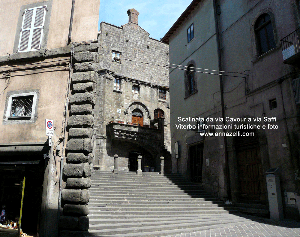 FOTO SCALINATA VIA SAFFI DA VIA CAVOUR VITERBO CENTRO STORICO INFO E FOTO ANNA ZELLI