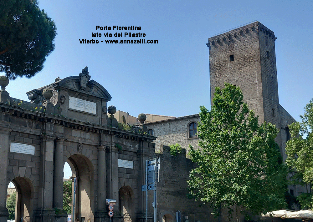 porta fiorentina lato via del pilastro viterbo foto info anna zelli