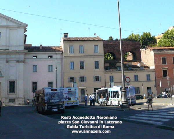 resti acquedotto neroniano piazza san giovanni in laterano roma