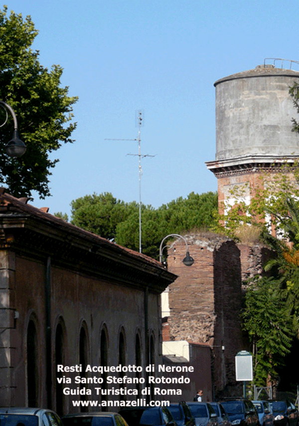 resti acquedotto neroniano via santo stefano rotondo, roma