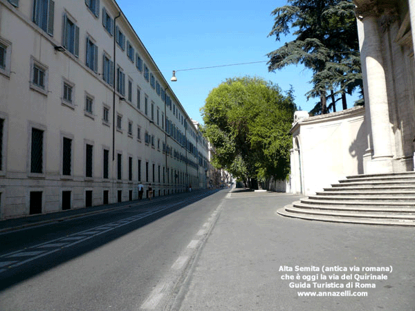 alta semita attuale via del quirinale roma