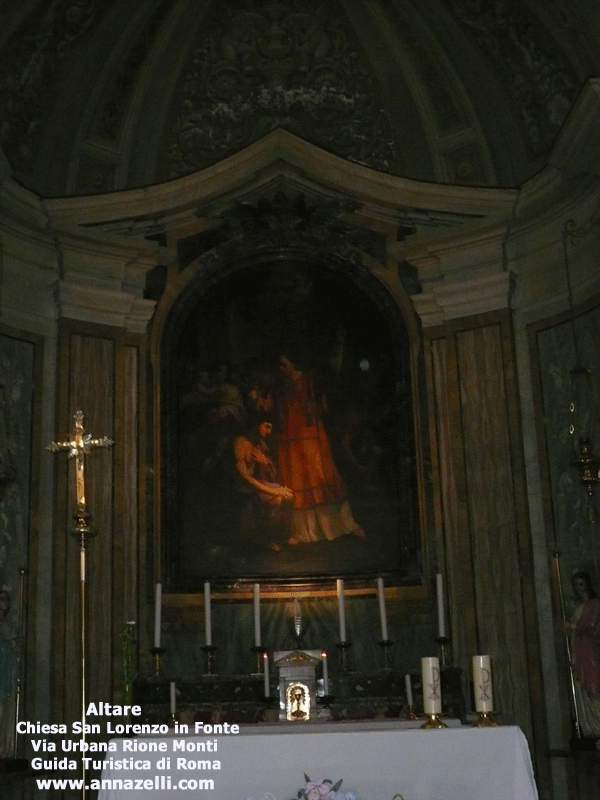 altare chiesa san lorenzo in fonte roma