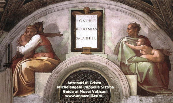 antenati di Cristo Michelangelo volta Cappella Sistina